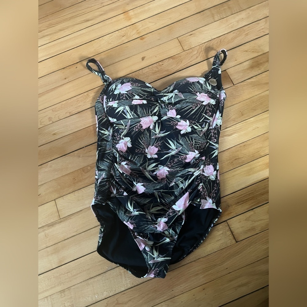 Niptuck Swim tropical floral print one piece swimsuit